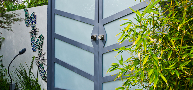 Residential Modern Glass Gate Installation in La Habra, CA